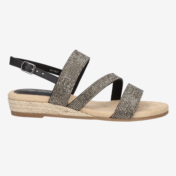 Easy Street Radical Strappy Sandals Black Size 8.5 - Picture 2 of 9